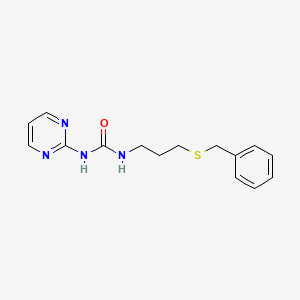 1-(3-(Benzylthio)propyl)-3-(pyrimidin-2-yl)urea