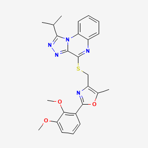 2-(2,3-Dimethoxyphenyl)-4-(((1-isopropyl-[1,2,4]triazolo[4,3-a]quinoxalin-4-yl)thio)methyl)-5-methyloxazole