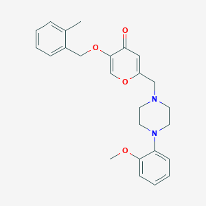 2-[[4-(2-Methoxyphenyl)piperazin-1-yl]methyl]-5-[(2-methylphenyl)methoxy]pyran-4-one