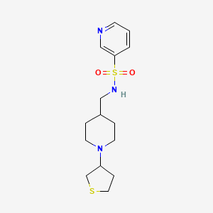 molecular formula C15H23N3O2S2 B2437790 N-((1-(四氢噻吩-3-基)哌啶-4-基)甲基)吡啶-3-磺酰胺 CAS No. 2034444-73-8