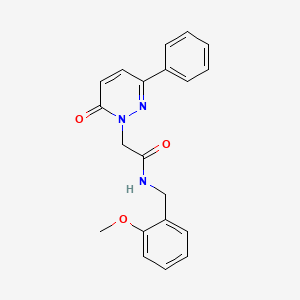 molecular formula C20H19N3O3 B2437828 N-(2-methoxybenzyl)-2-(6-oxo-3-phenylpyridazin-1(6H)-yl)acetamide CAS No. 898214-73-8