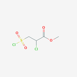 molecular formula C4H6Cl2O4S B2437858 Methyl 2-chloro-3-chlorosulfonylpropanoate CAS No. 59632-55-2