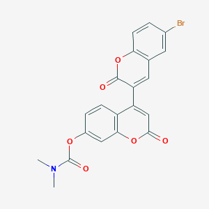 B2437872 6-bromo-2,2'-dioxo-2H,2'H-[3,4'-bichromen]-7'-yl dimethylcarbamate CAS No. 869078-97-7