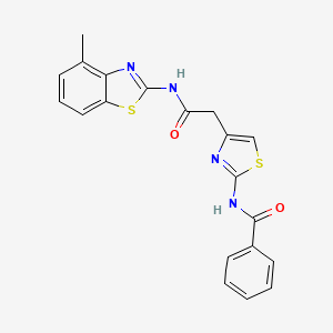 molecular formula C20H16N4O2S2 B2437903 N-(4-(2-((4-methylbenzo[d]thiazol-2-yl)amino)-2-oxoethyl)thiazol-2-yl)benzamide CAS No. 941984-84-5