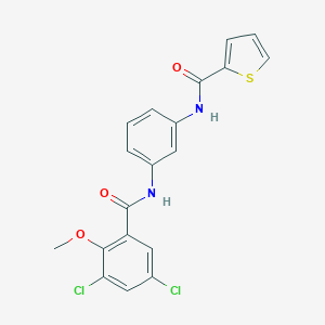 molecular formula C19H14Cl2N2O3S B243791 N-[3-[(3,5-dichloro-2-methoxybenzoyl)amino]phenyl]thiophene-2-carboxamide 