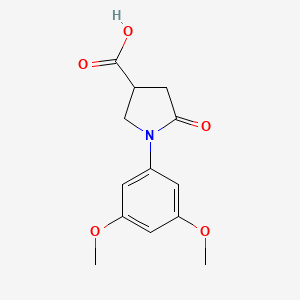 B2437980 1-(3,5-Dimethoxyphenyl)-5-oxopyrrolidine-3-carboxylic acid CAS No. 63674-90-8