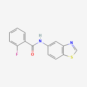 molecular formula C14H9FN2OS B2437987 N-(1,3-benzothiazol-5-yl)-2-fluorobenzamide CAS No. 941924-77-2