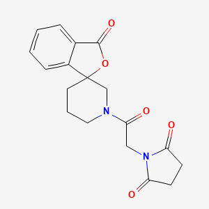 1-(2-oxo-2-(3-oxo-3H-spiro[isobenzofuran-1,3'-piperidin]-1'-yl)ethyl)pyrrolidine-2,5-dione