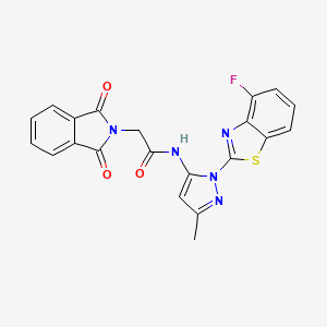 2-(1,3-dioxoisoindolin-2-yl)-N-(1-(4-fluorobenzo[d]thiazol-2-yl)-3-methyl-1H-pyrazol-5-yl)acetamide