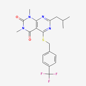 7-isobutyl-1,3-dimethyl-5-((4-(trifluoromethyl)benzyl)thio)pyrimido[4,5-d]pyrimidine-2,4(1H,3H)-dione