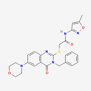2-((3-benzyl-6-morpholino-4-oxo-3,4-dihydroquinazolin-2-yl)thio)-N-(5-methylisoxazol-3-yl)acetamide