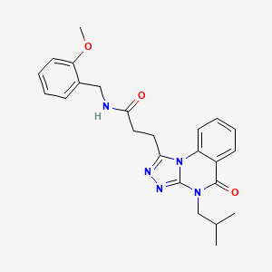 3-(4-isobutyl-5-oxo-4,5-dihydro[1,2,4]triazolo[4,3-a]quinazolin-1-yl)-N-(2-methoxybenzyl)propanamide