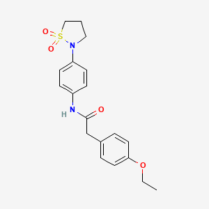 B2438102 N-(4-(1,1-dioxidoisothiazolidin-2-yl)phenyl)-2-(4-ethoxyphenyl)acetamide CAS No. 946342-60-5