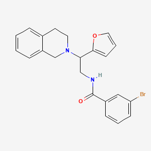 3-bromo-N-(2-(3,4-dihydroisoquinolin-2(1H)-yl)-2-(furan-2-yl)ethyl)benzamide