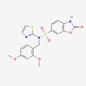 N-(2,4-Dimethoxybenzyl)-2-oxo-N-(thiazol-2-yl)-2,3-dihydrobenzo[d]oxazole-6-sulfonamide