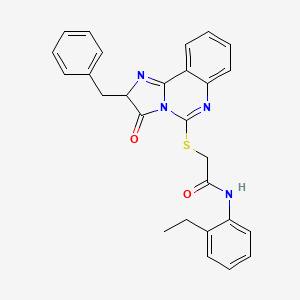 2-((2-benzyl-3-oxo-2,3-dihydroimidazo[1,2-c]quinazolin-5-yl)thio)-N-(2-ethylphenyl)acetamide