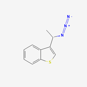 molecular formula C10H9N3S B2438123 3-[(1S)-1-Azidoethyl]-1-benzothiophene CAS No. 1392234-26-2