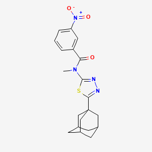 molecular formula C20H22N4O3S B2438124 N-[5-(adamantan-1-yl)-1,3,4-thiadiazol-2-yl]-N-methyl-3-nitrobenzamide CAS No. 392321-13-0