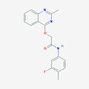 molecular formula C18H16FN3O2 B2438143 N-(3-fluoro-4-methylphenyl)-2-[(2-methylquinazolin-4-yl)oxy]acetamide CAS No. 1111020-65-5