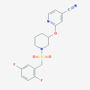 2-((1-((2,5-Difluorobenzyl)sulfonyl)piperidin-3-yl)oxy)isonicotinonitrile