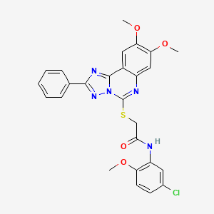 N-(5-chloro-2-methoxyphenyl)-2-((8,9-dimethoxy-2-phenyl-[1,2,4]triazolo[1,5-c]quinazolin-5-yl)thio)acetamide