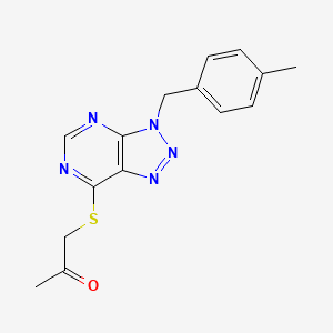 1-((3-(4-methylbenzyl)-3H-[1,2,3]triazolo[4,5-d]pyrimidin-7-yl)thio)propan-2-one