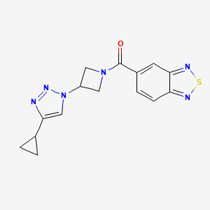 molecular formula C15H14N6OS B2438160 benzo[c][1,2,5]thiadiazol-5-yl(3-(4-cyclopropyl-1H-1,2,3-triazol-1-yl)azetidin-1-yl)methanone CAS No. 2097921-00-9
