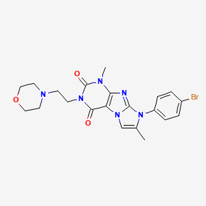 8-(4-bromophenyl)-1,7-dimethyl-3-(2-morpholinoethyl)-1H-imidazo[2,1-f]purine-2,4(3H,8H)-dione