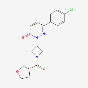 6-(4-Chlorophenyl)-2-[1-(oxolane-3-carbonyl)azetidin-3-yl]pyridazin-3-one