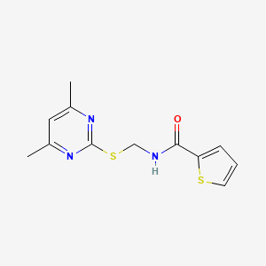 N-[(4,6-dimethylpyrimidin-2-yl)sulfanylmethyl]thiophene-2-carboxamide