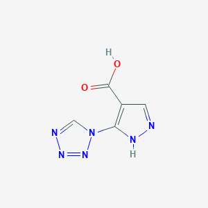 molecular formula C5H4N6O2 B2438178 3-Tetrazol-1-yl-1H-pyrazole-4-carboxylic acid CAS No. 1011355-63-7