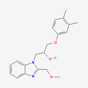 molecular formula C20H24N2O3 B2438192 1-(3,4-dimethylphenoxy)-3-[2-(methoxymethyl)-1H-1,3-benzodiazol-1-yl]propan-2-ol CAS No. 1018146-33-2