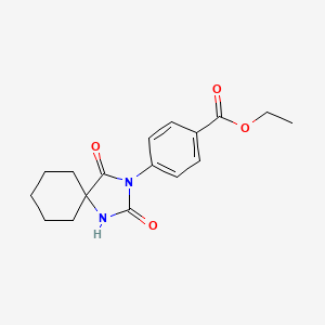 molecular formula C17H20N2O4 B2438229 Ethyl 4-(2,4-dioxo-1,3-diazaspiro[4.5]decan-3-yl)benzoate CAS No. 1352517-28-2