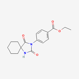 molecular formula C17H20N2O4 B2438229 Ethyl 4-(2,4-dioxo-1,3-diazaspiro[4.5]dec-3-yl)benzoate CAS No. 1352517-28-2