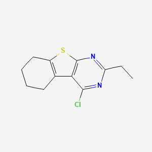 molecular formula C12H13ClN2S B2438267 4-Chloro-2-ethyl-5,6,7,8-tetrahydrobenzo[4,5]thieno[2,3-d]pyrimidine CAS No. 401511-17-9