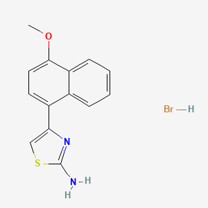 molecular formula C14H13BrN2OS B2438281 4-(4-Methoxy-1-naphthyl)-1,3-thiazol-2-ylamine, HBr CAS No. 1049763-16-7