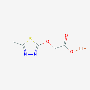 molecular formula C5H5LiN2O3S B2438347 lithium(1+) ion 2-[(5-methyl-1,3,4-thiadiazol-2-yl)oxy]acetate CAS No. 2138422-62-3