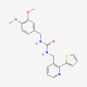 1-(3,4-Dimethoxybenzyl)-3-((2-(thiophen-2-yl)pyridin-3-yl)methyl)urea