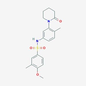 4-methoxy-3-methyl-N-(4-methyl-3-(2-oxopiperidin-1-yl)phenyl)benzenesulfonamide