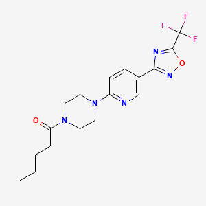 1-(4-(5-(5-(Trifluoromethyl)-1,2,4-oxadiazol-3-yl)pyridin-2-yl)piperazin-1-yl)pentan-1-one