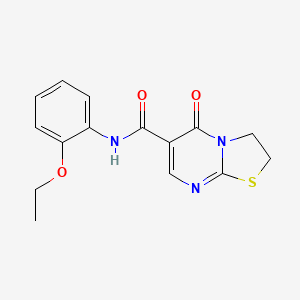 molecular formula C15H15N3O3S B2438366 N-(2-ethoxyphenyl)-5-oxo-2H,3H,5H-[1,3]thiazolo[3,2-a]pyrimidine-6-carboxamide CAS No. 443329-52-0