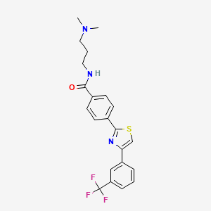 N-[3-(dimethylamino)propyl]-4-{4-[3-(trifluoromethyl)phenyl]-1,3-thiazol-2-yl}benzamide
