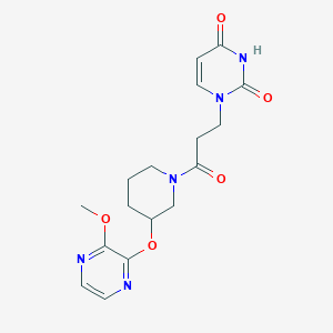1-(3-(3-((3-methoxypyrazin-2-yl)oxy)piperidin-1-yl)-3-oxopropyl)pyrimidine-2,4(1H,3H)-dione