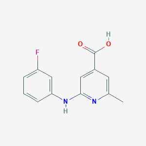 2-(3-Fluoroanilino)-6-methylpyridine-4-carboxylic acid