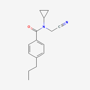 molecular formula C15H18N2O B2438379 N-(cyanomethyl)-N-cyclopropyl-4-propylbenzamide CAS No. 1252550-94-9