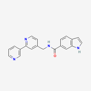 molecular formula C20H16N4O B2438381 N-([2,3'-bipyridin]-4-ylmethyl)-1H-indole-6-carboxamide CAS No. 2034542-65-7