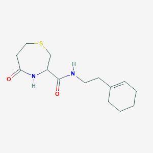 molecular formula C14H22N2O2S B2438388 N-(2-(cyclohex-1-en-1-yl)ethyl)-5-oxo-1,4-thiazepane-3-carboxamide CAS No. 1396557-49-5