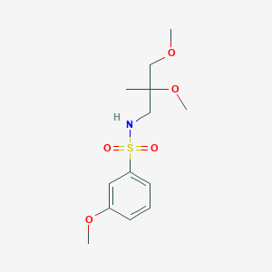 molecular formula C13H21NO5S B2438397 N-(2,3-dimethoxy-2-methylpropyl)-3-methoxybenzene-1-sulfonamide CAS No. 2034331-75-2