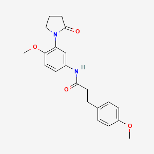 molecular formula C21H24N2O4 B2438442 N-[4-methoxy-3-(2-oxopyrrolidin-1-yl)phenyl]-3-(4-methoxyphenyl)propanamide CAS No. 941889-94-7