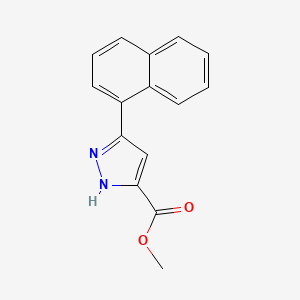 molecular formula C15H12N2O2 B2438470 methyl 5-(naphthalen-1-yl)-1H-pyrazole-3-carboxylate CAS No. 1159596-87-8